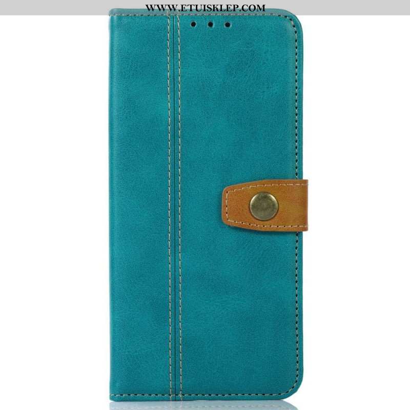 Etui Folio do Moto G73 5G Taśma Tapicerska